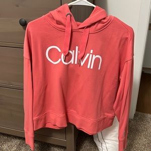 Calvin Klein coral hoodie. Size medium.